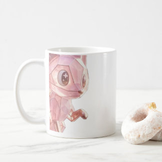 Pink cat printed mug kaffeetasse