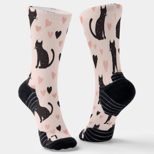 Pink Cat Socken Soft Pink