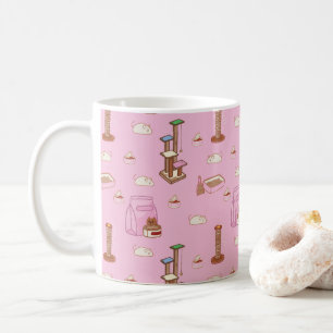 Pink Cat Toys Muster   Diese Tasse des Katzenleben