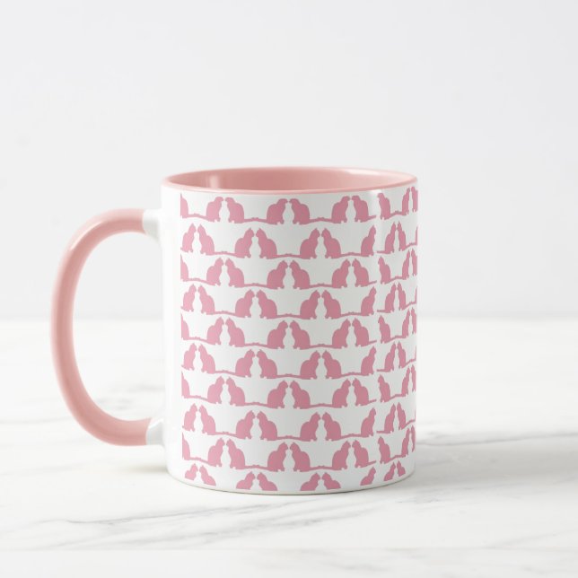 Pink Cats Muster Niedliches Geschenk Tasse (Links)