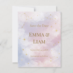Pink Celestial Save the Date Sternbilder