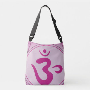 Pink Chakra kundenspezifische Mehrdruck-Cross-Body Tragetaschen Mit Langen Trägern