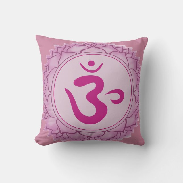 Pink Chakra Sahasrara Cushion Kissen (Vorderseite)