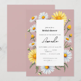 Pink Chamomile Brautdusche Einladung