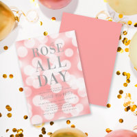 Pink Champagne Bokeh Rose Bachelorette
