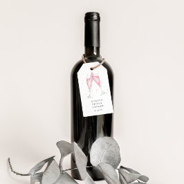 Pink Champagne Personalisiertes Brautparty Gefalle Geschenkanhänger