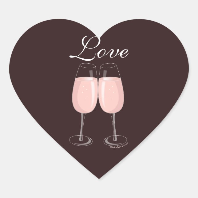 Pink Champagne Sticker (Vorderseite)