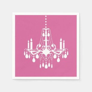 Pink Chandelier Napkin Serviette