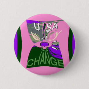 Pink Change Hillary USA Wir sind enger zusammen. Button