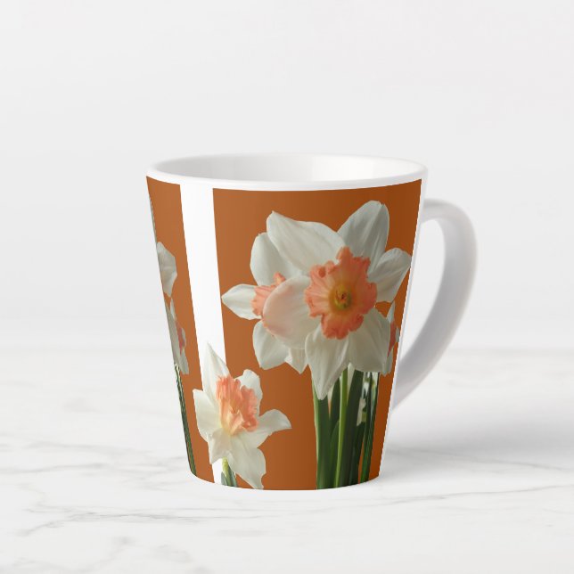 Pink Charm Daffodien Design Latte Tasse (Rechte Ecke)