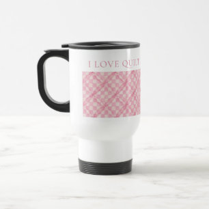PINK CHECK QUILT Reisebecher + Text