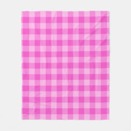 Pink Checkered Square Seamless Pattern Fleecedecke