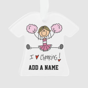 Pink Cheerleader Ornament