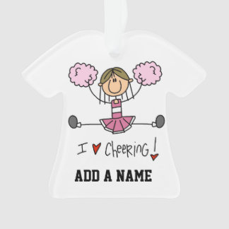 Pink Cheerleader Ornament