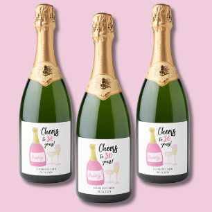 Pink Cheers bis 30 Jahre blubbly 30. Geburtstag Pa