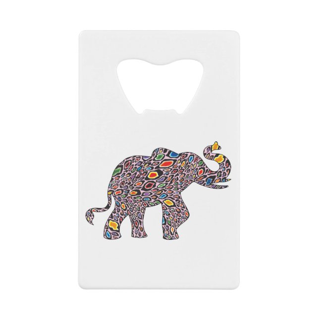 Pink-Cheetah-Elephant Geldbeutel Flaschenöffner (Vorderseite)