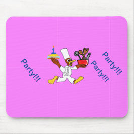 Pink Chef Ducky Geburtstag  Mousepad