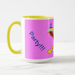Pink Chef Ducky Geburtstag  Tasse