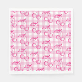 Pink Cherry Ästhetische Koquette Serviette