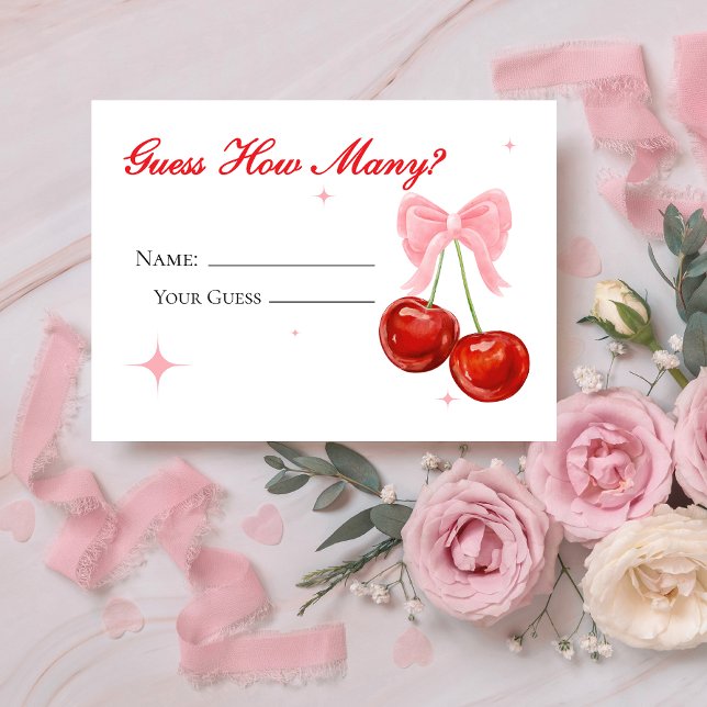 Pink Cherry auf der oberen Schätzung, wie viele Ga Begleitkarte (Von Creator hochgeladen)