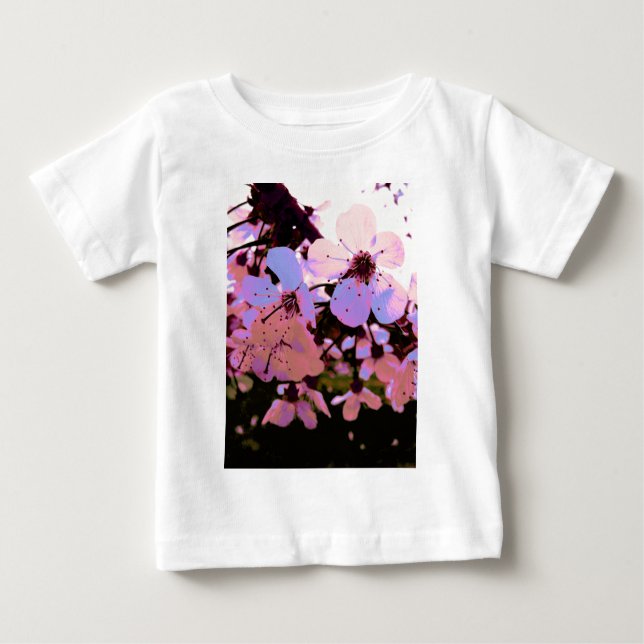 Pink Cherry Blossom Baby T-shirt (Vorderseite)