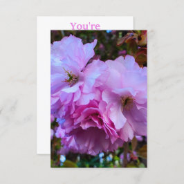 Pink Cherry Blossom Blume Einladung