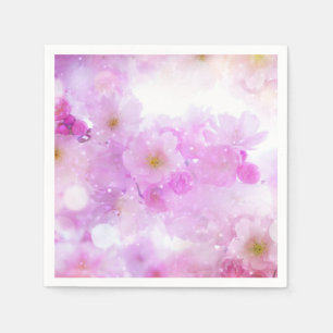 Pink Cherry Blossom Blume Foto Serviette