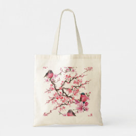 Pink Cherry Blossom Blume Muster Tragetasche