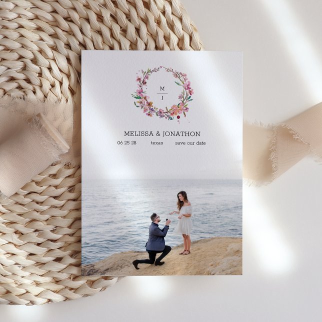 Pink Cherry Blossom Blumenbild Save the Date (Von Creator hochgeladen)