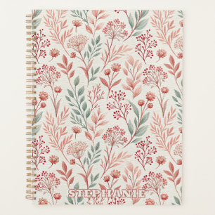 Pink Cherry Blossom, Blumenmuster und Blätter Must Planer