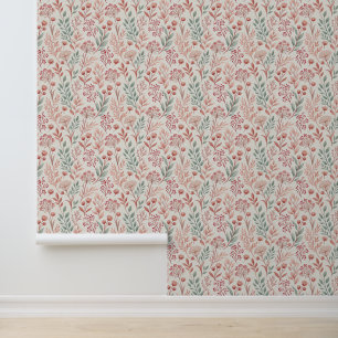 Pink Cherry Blossom, Blumenmuster und Blätter Must Tapete