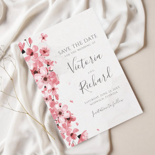 Pink Cherry Blossom Blumenzehen Save The Date