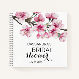 Pink Cherry Blossom Botanisches Brautparty Notizbuch