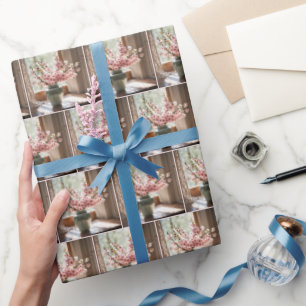 Pink Cherry Blossom Bouquet Geschenkpapier