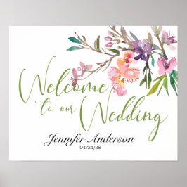 Pink Cherry Blossom Brautparty Poster