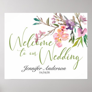 Pink Cherry Blossom Brautparty Poster