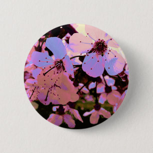 Pink Cherry Blossom Button