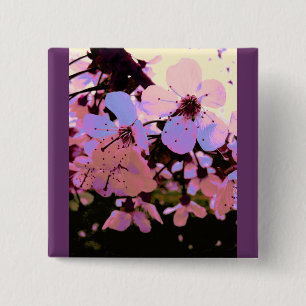 Pink Cherry Blossom Button