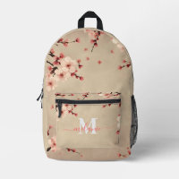 Pink Cherry Blossom Custom Monogram Name