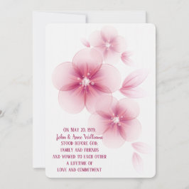 Pink Cherry Blossom Einladung zur Hochzeit