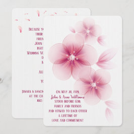 Pink Cherry Blossom Einladung zur Hochzeit