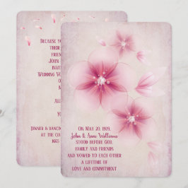 Pink Cherry Blossom Einladung zur Hochzeit