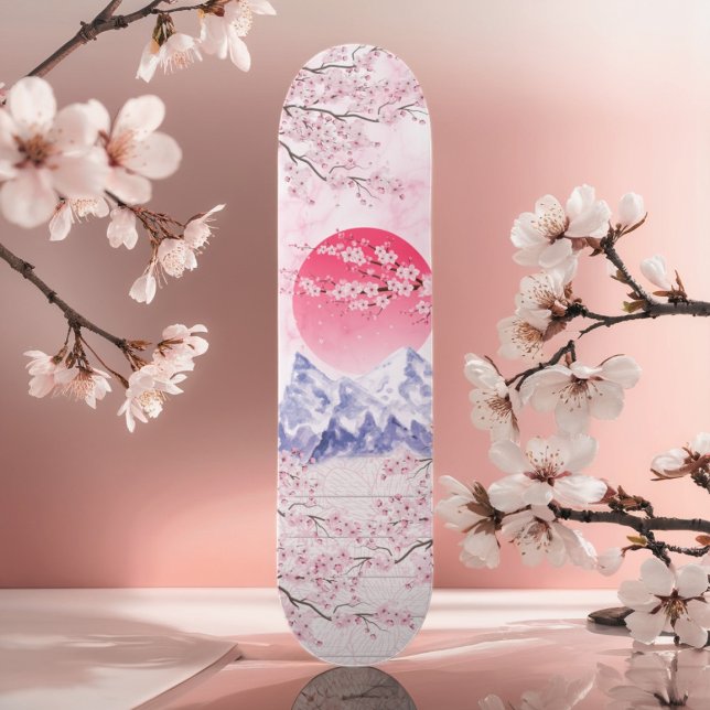 Pink Cherry Blossom Erwachsene Jugend Girly Anfäng Skateboard (Von Creator hochgeladen)