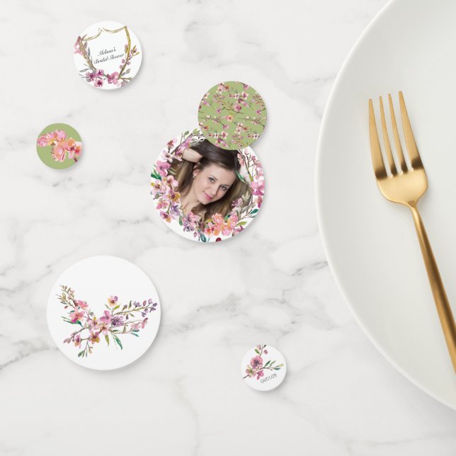 Pink Cherry Blossom Floral Wedding Confetti Konfetti (Gruppe)