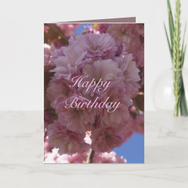 Pink Cherry Blossom Geburtskarte Karte