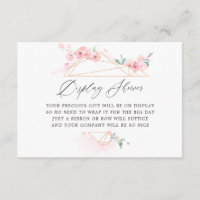 Pink Cherry Blossom Geometric Bridal Display