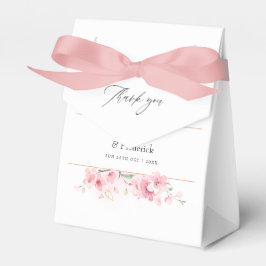 Pink Cherry Blossom Geometric Spring Wedding Geschenkschachtel