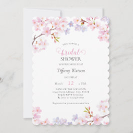 Pink Cherry Blossom in Bloom Garden Bridal Shower Einladung