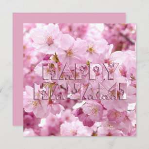 Pink Cherry Blossom Japanisches Festival Happy Han Mitteilungskarte