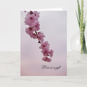 Pink Cherry Blossom Karte